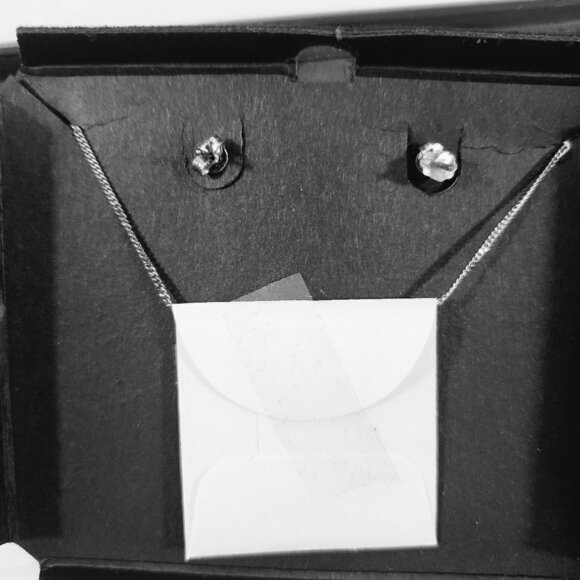 NECKLACE & Earrings .925 Sterling Silver Jewelry 3 Piece Jewelry Set - Picture 4 of 10